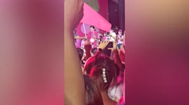 Philippine presidential hopeful Leni Robredo addresses 220k-strong crowd at her biggest election rally