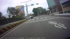 Accident: Driver makes an illegal u-turn causing moped rider behind to get knocked off (Dashcam Video)