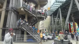 Extinction Rebellion hold musical protest at Lloyd's of London office