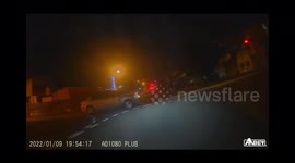 Dashcam captures brutal 3-way collision at crossroads in Taiwan