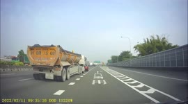 CLOSE CALL: Truck driver had to slam their brakes fast when red vehicle sways into truck lane (Dashcam Video)