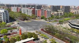 Empty roads during lockdown in Shanghai, China