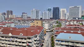 Footage Of Empty Street In Shanghai, China