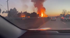 US: Massive Fire Engulfs Hotel Under Construction Near Camarillo Outlet Mall
