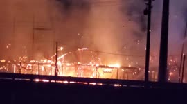 Massive fire engulfs hotel under construction near in Camarillo, California