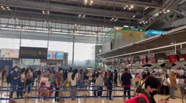 Bangkok airport busy as locals get away for Songkran new year holiday