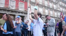 Jubilant Manchester City fans celebrate as side pulls narrow win over Atletico Madrid