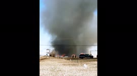 Explosion plus strong winds creates pyro vortex in Rapid City, South Dakota
