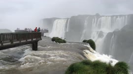 An amazing view of Iguazu falls on the side of Brazil