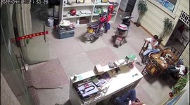 Chinese workers too glued to their phones to notice two-meter long snake