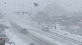 Extremely heavy snow in Sedona, Arizona
