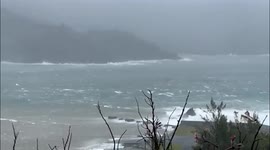 Strong gusts of wind as Typhoon Malakas hits Japan's Ogasawara Islands