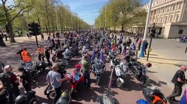 Hundreds of bikers rode  from The Mall to Parliament Square for the rights of Northern Ireland veterans