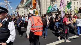 Extinction rebellion shut down westminster Bridge London.......