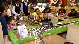 Toy trains deliver food at innovative restaurant in India