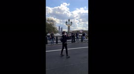 Extinction Rebellion blocks Westminster bridge
