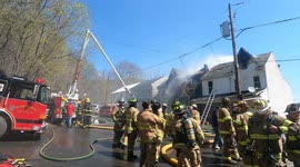 5 homes destroyed with Multiple Firefighters injured at 2nd alarm blaze in Shamokin, Pennsylvania #11