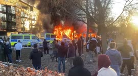 Violent, fiery video from Sweden captures far-right activist demonstration