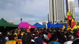 Day 5 of protests in Galle, Sri Lanka