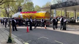 Olympic gold medalist activist stopped oil truck in XR protest in London