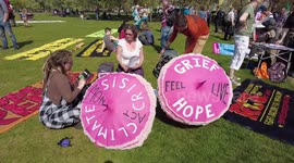 Extinction Rebellion protest Day 8 in Hype park, London, UK