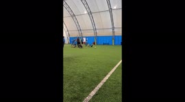 Football kid training goal Nike shoes