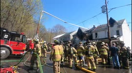 5 homes destroyed 3 firefighters injured at 2nd alarm blaze in Shamokin, Pennsylvania
