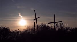 Sunset on a warm Easter weekend in Kent, UK