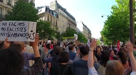 Thousands of anti-far right protesters march in Paris ahead of election
