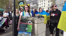 Ukraine continues to demonstrate for the 53-day invasion of Ukraine by Russia, London, UK