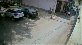 Heroic biker rescues 4-year-old child who fell into open manhole in northern India