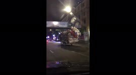 The tricycle carrying ridiculously overloaded goods in Vietnam