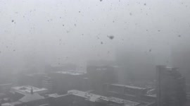 Spring storm strikes Ontario, Canada with heavy snow
