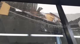Violent tropical thunderstorm tears down airport roof in Bangkok