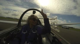 One of the last surviving members of aircraft plotters from World War Two takes to the skies in a glider aged 99