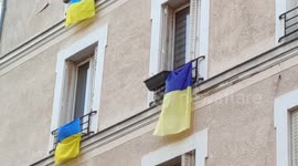 Ukraine/Russia war: since the start of Putin's Russia attack on Ukraine, netizens on social networks ironically suggest renaming the parisian suburban city of Kremlin-Bicetre by Kremlin-kyiv or just Bicetre.  Ukrainian flags float all over the town as sup