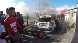 Cape Town squatters torch local councillor's SUV over failed service delivery