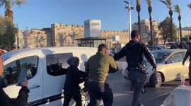 Israeli security forces stop ultra-nationalists marching through Palestinian areas of East Jerusalem