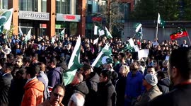 Pro Imran Khan Protest. In Manchester, England