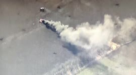 Russian armaments destroyed in huge explosion in Ukraine