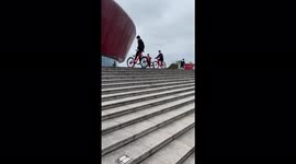 The coolest -- and most dangerous?! -- bike trick you've ever seen