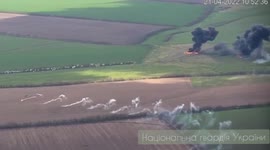 Footage emerges of alleged downed Russian helicopter in Zaporizhzhia, Ukraine