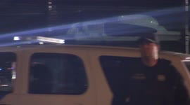 President of the United States Joe Biden can be seen in Marine One as Marine One taxis to take off from Philadelphia International Airport in Philadelphia, Pennsylvania en-route to Delaware Air National Guard Base in Wilmington, Delaware on April 23, 2022