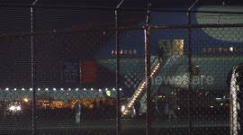 President of the United States Joe Biden walks off Air Force One at Philadelphia International Airport in Philadelphia, Pennsylvania to walk to Marine One and board for the flight to Delaware Air National Guard Base in Wilmington, Delaware on April 23, 20