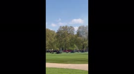 Gun Salute to mark Queen's 96th birthday in London's Hyde park, UK