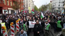 Pro-Palestinian activists rally in Berlin over Al-Aqsa mosque in Jerusalem