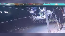 CCTV captures the terrifying moment militants attack a bus of Indian security personnel in Jammu
