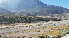 Plane takes off off from Nepal's Jomsom Airport - one of the world's most dangerous