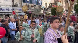 Christians in the West Bank city of Ramallah celebrate the Holy Fire ceremony ahead of Orthodox Easter