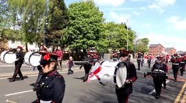 First St George's Day Parade in Manchester since the pandemic brings thousands to the streets